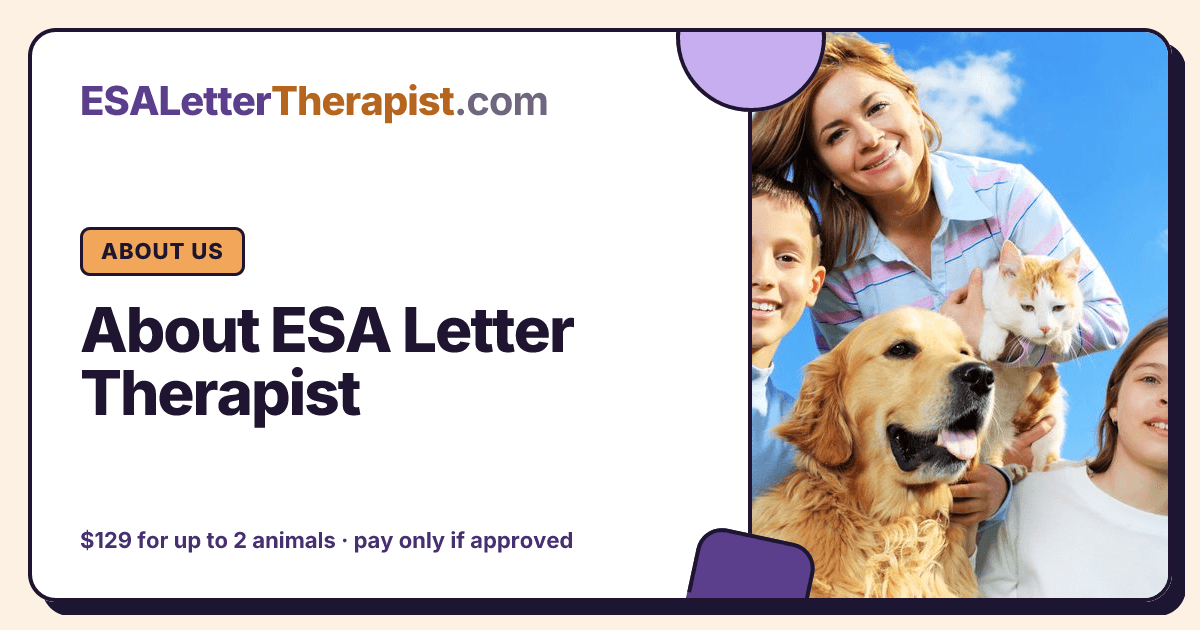 About ESA Letter Therapist, ESA Letter Therapist About us